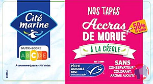 Rappel produit accras de morue CITE MARINE