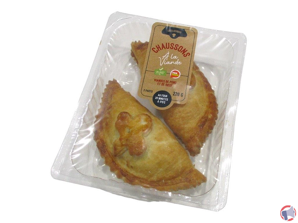 Rappel de produit : Chaussons à la viande de la marque Les classiques-Prix malin pour erreur d'étiquetage