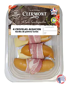 Rappel produit 4 CERVELAS ALSACIEN CLERMONT