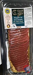 Rappel produit Magret de canard fumé tranché 80g Le Clos Saint Sozy
