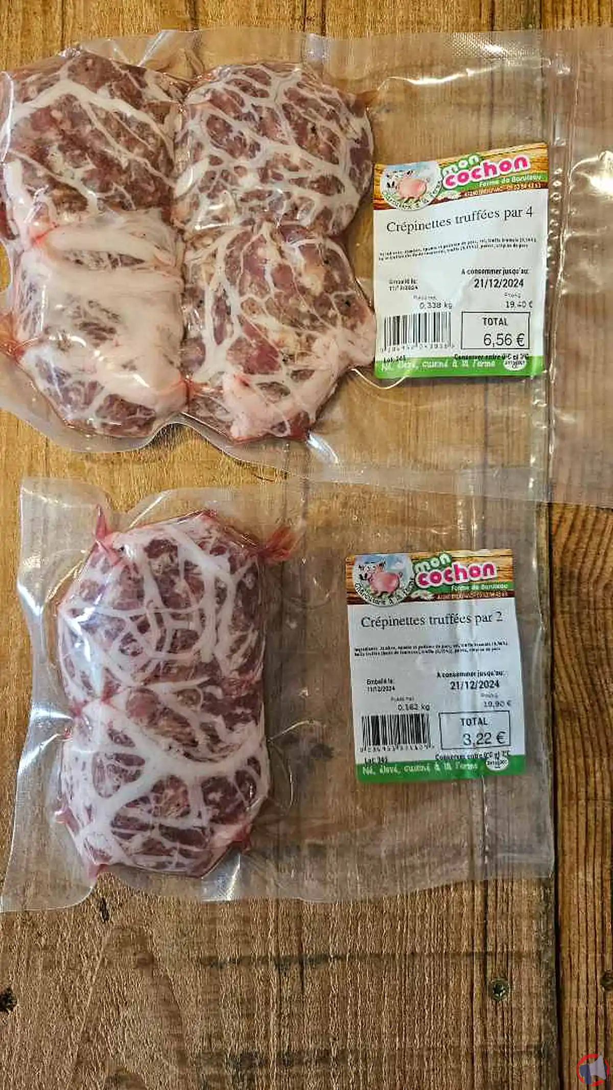 Rappel de crépinettes truffées de la marque Mon Cochon : risque de salmonellose