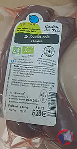 Rappel produit boudin noir cochon des prés