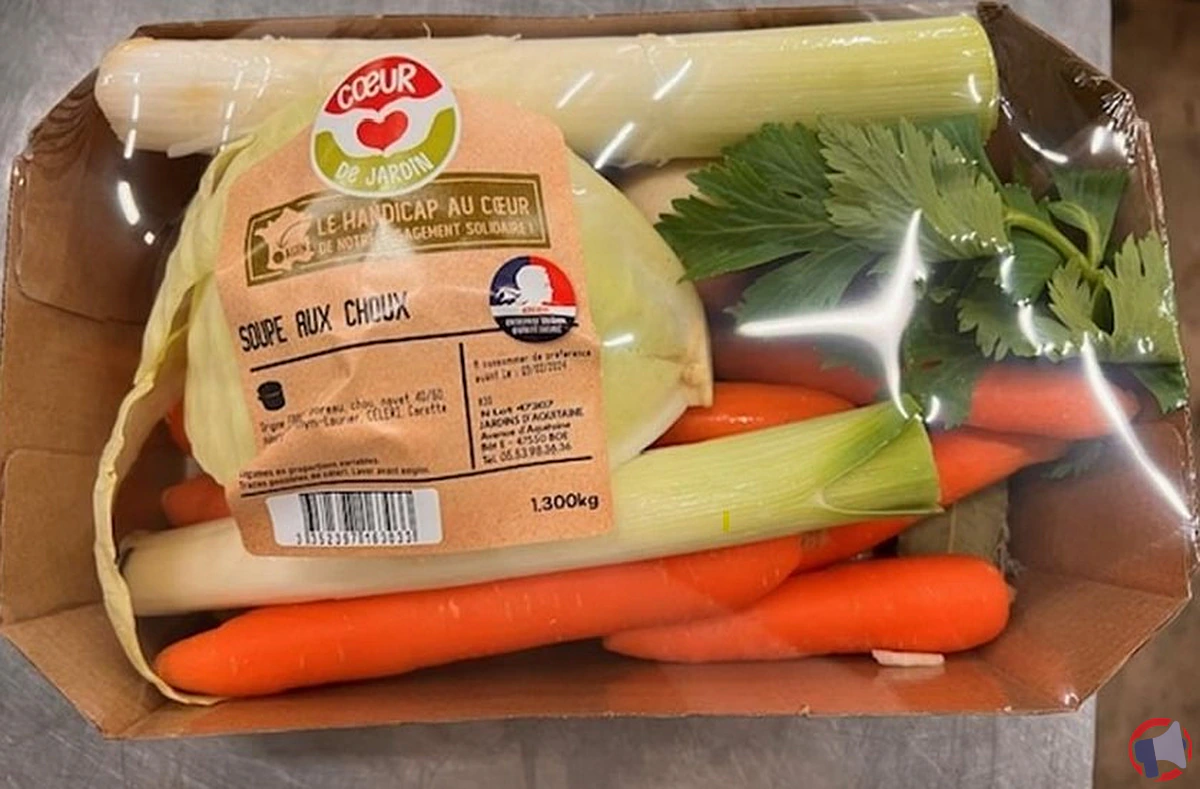 Rappel de produit : Mélange de légumes pour soupe au choux de la marque Coeur de Jardin