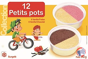 Rappel produit 12 Petits Pots Van/Fraise + Van/Chocolat 720mL COLLECTION