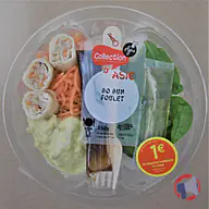 Rappel produit Bo bun Poulet. Salade composée de vermicelle de riz, de crudités, de poulet mariné et de nems Collection d'Asie AGIS (photo numéro 1)