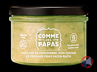 Rappel produit Mouliné de concombre, pois chiche et fromage frais 15 mois Comme des Papas (photo numéro 1)