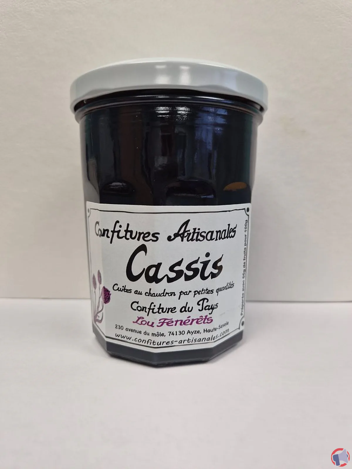Rappel produit : confiture pays lou fenerets confitures artisanales : cassis