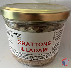 Rappel produit GRATTONS ILLADAIS 180 g conserverie illadaise