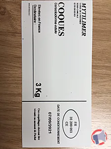 Rappel produit Coques élevée en France