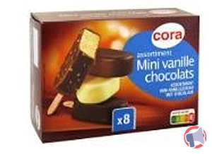 Rappel produit Assortiment mini vanille/chocolats x8 400 ml – 287.5 g CORA
