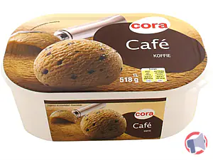 Rappel produit BAC CREME GLACEE CAFE 1L - 518 g CORA