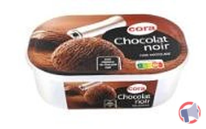 Rappel produit Bac crème glacée chocolat noir 1L – 500 g CORA