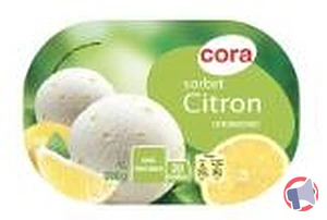 Rappel produit Bac sorbet citron 1L - 606 g CORA