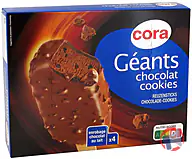Rappel produit cora Bâtonnet chocolat cookies 4x110ml 301.2 g cora