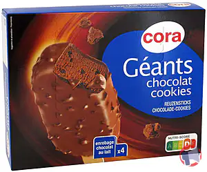 Rappel produit Bâtonnet chocolat cookies 4x110ml 301.2 g cora cora
