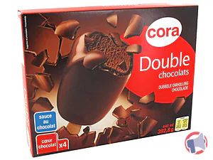 Rappel produit Bâtonnet double chocolat 4x110ml 393g cora cora