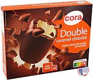 Rappel produit cora Bâtonnet double vanille/caramel 4x110ml 393g cora