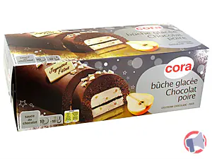 Rappel produit Bûche glacée chocolat poire cora