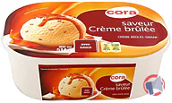 Rappel produit cora Crème glacée façon crème brûlée bac 900 mL cora