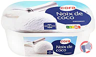 Rappel produit cora Crème glacée noix de coco bac 1L