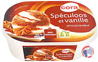 Rappel produit cora Crème glacée vanille spéculoos bac 900 mL cora
