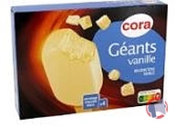 Rappel produit Géants vanille / chocolat blanc x4 440 ml – 308 g CORA (photo numéro 1)