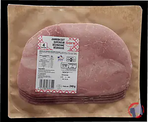Rappel produit Jambon cuit supérieur avec Couenne et Sans Couenne FE Cora