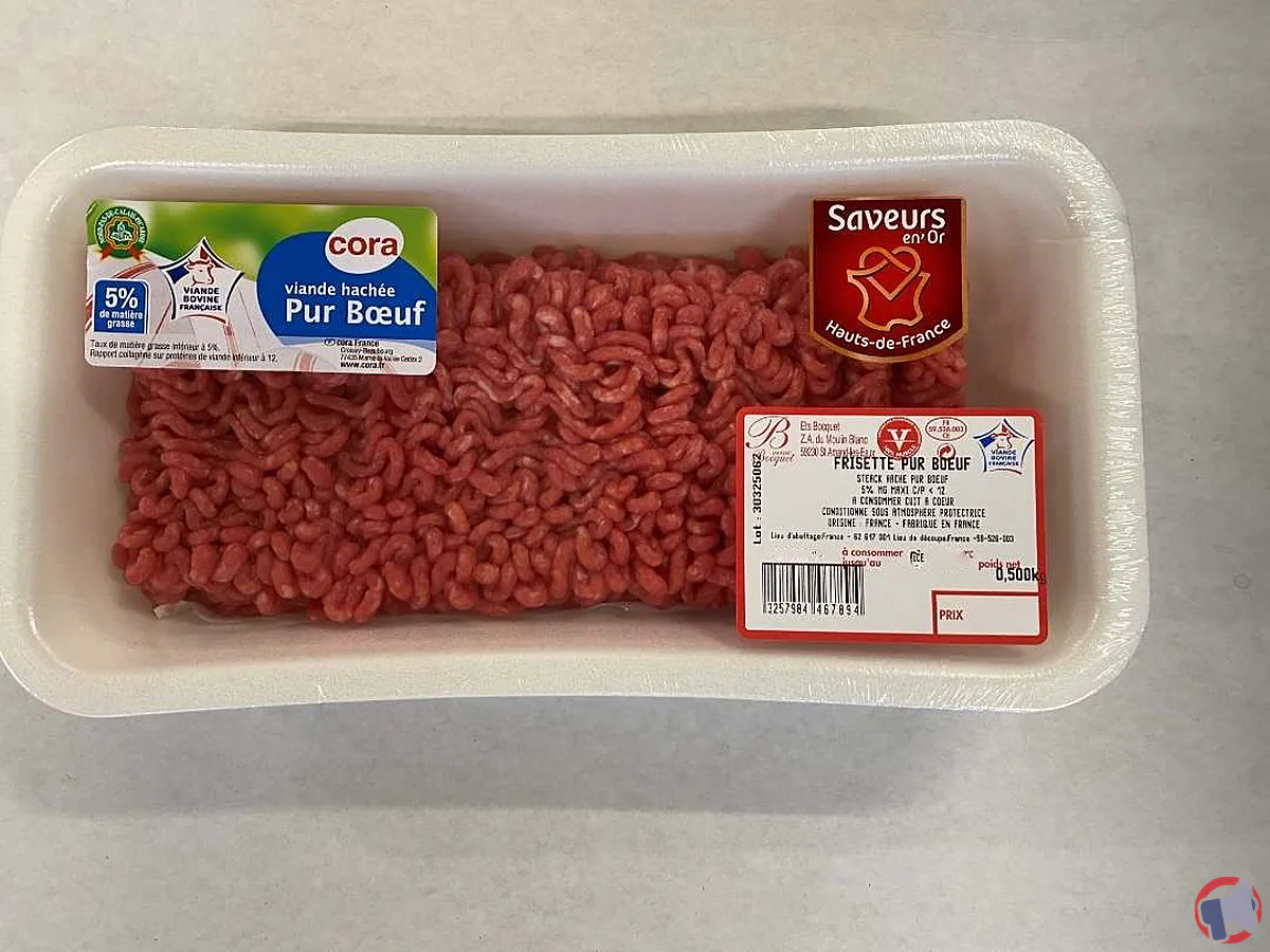 Rappel de produit : Steak haché 5% de la marque Cora