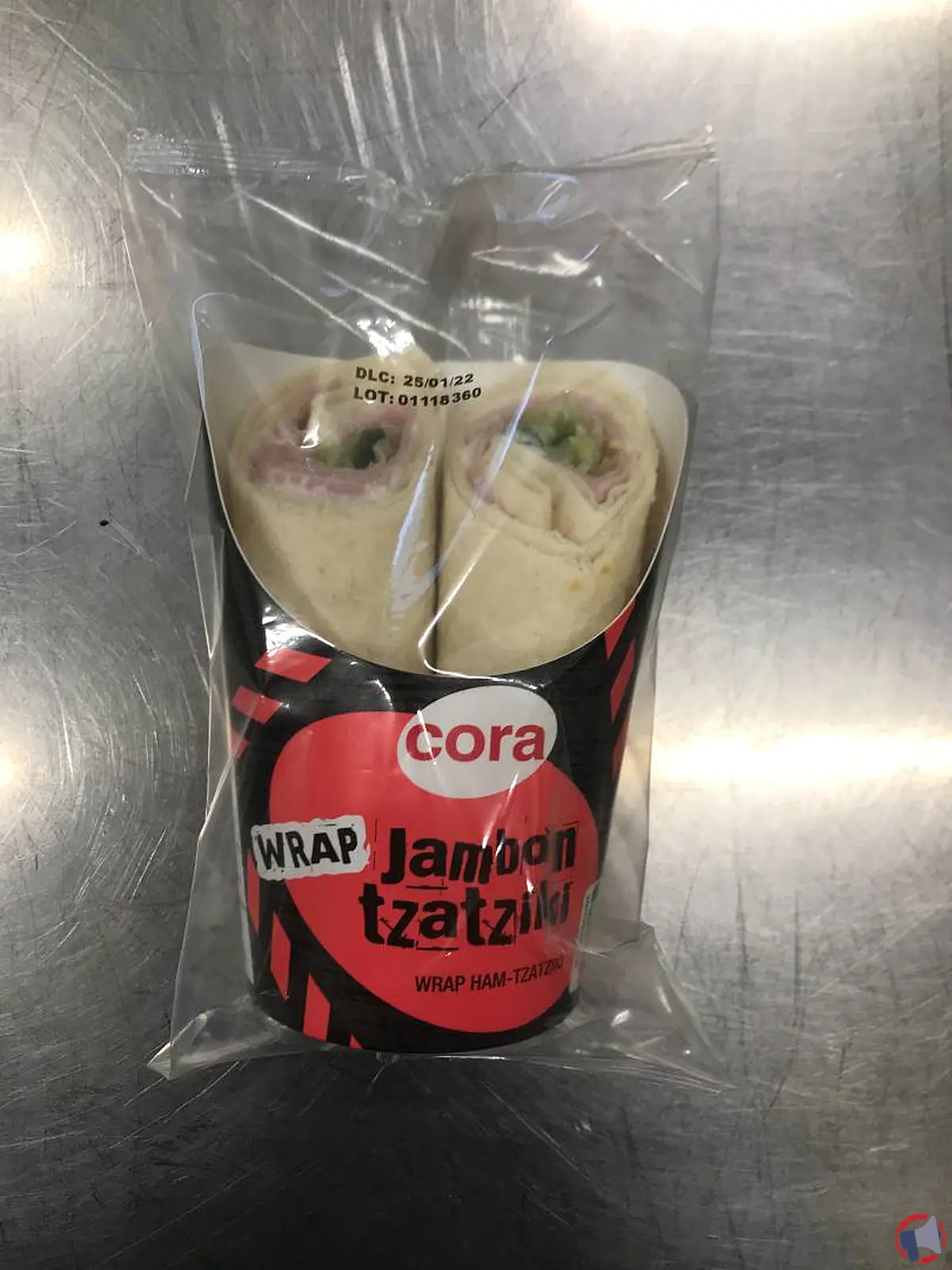 Rappel produit : Wrap Jambon Sauce Tzatziki de la marque Cora pour risque de Listeria