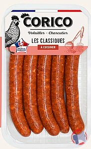 Rappel produit Merguez de volaille crue Corico, Atelier de nos régions, Neutre