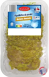 Rappel produit AIGUILLETTES DE POULET MARINÉES MOUTARDE CORRIL