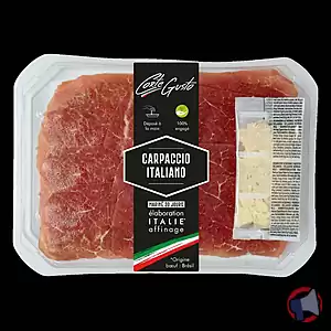 Rappel produit carpaccio et fromage rapé corte del gusto