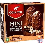 Rappel produit 6 mini batonnets de glace vanille et chocolat, Cote d'OR Cote d'Or