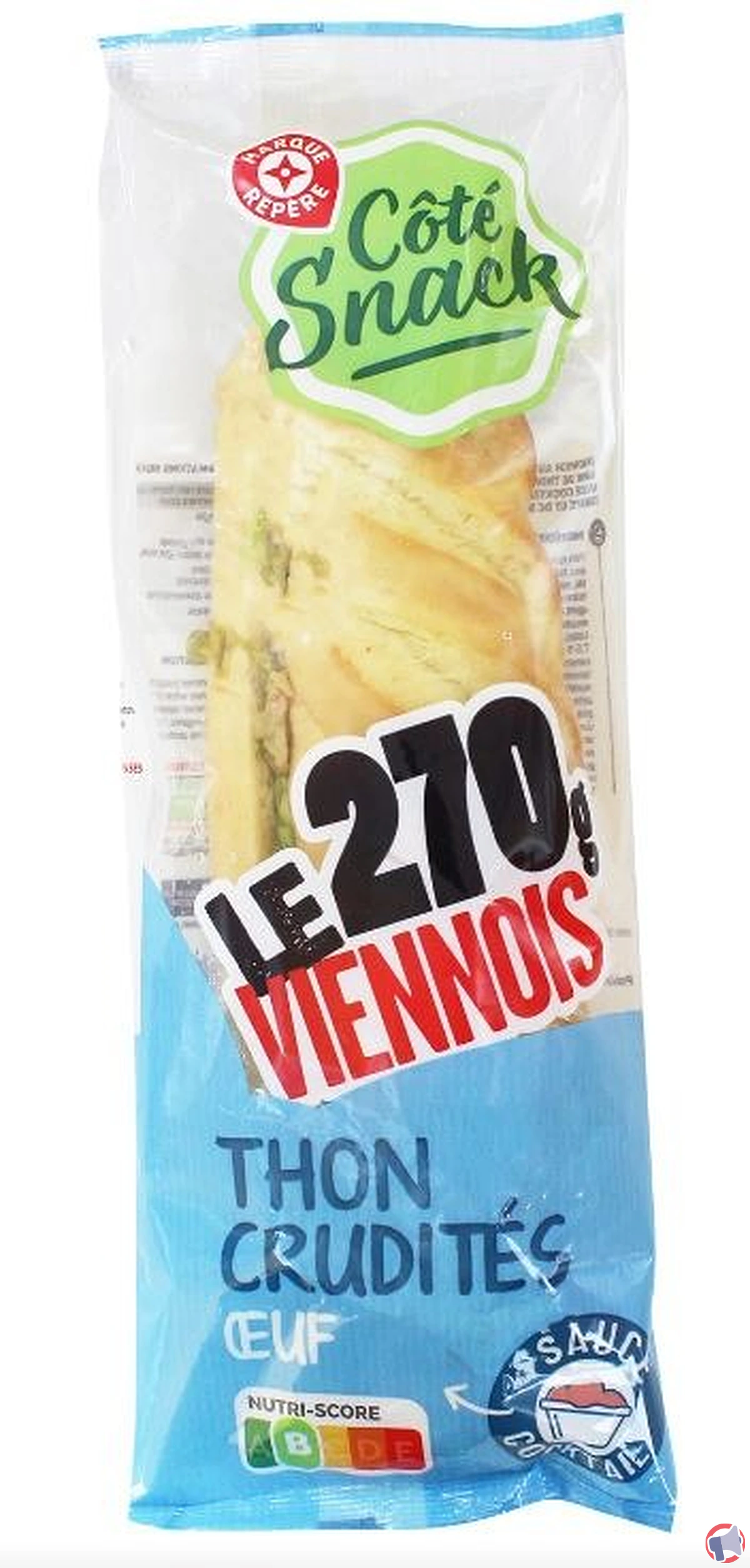 Rappel de sandwichs viennois thon œuf tomate de la marque Côté Snack : une erreur d'étiquetage mise en lumière