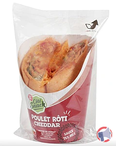Rappel produit WRAP POULET RÔTI CHEDDAR 190G - CÔTÉ SNACK CÔTÉ SNACK