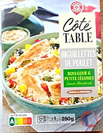 Rappel produit AIGUILLETTES DE POULET BOULGOUR ET PETITS LEGUMES 280G COTE TABLE (photo numéro 1)