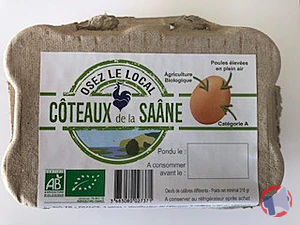 Rappel produit Boite de 6 oeufs bio & oeufs vrac code 0FREOU01 Coteaux de la Saâne
