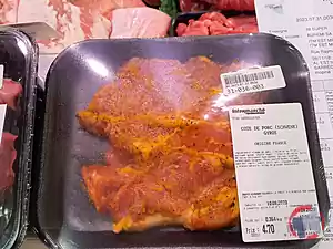 Rappel produit Cotes de porc marinée G/OS