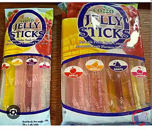 Rappel produit COZZO Jelly Sticks saveur fruits Cozzo