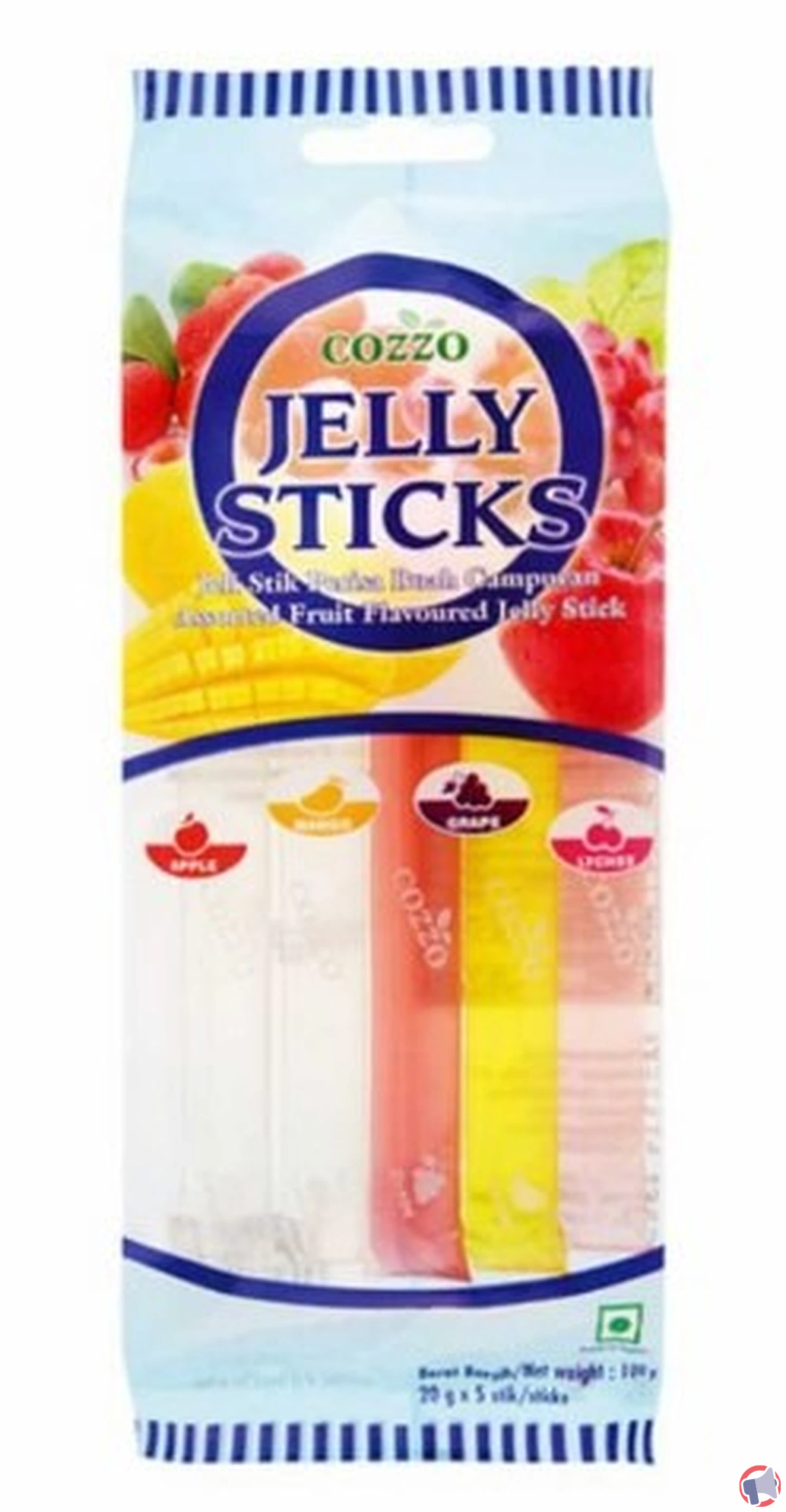 Rappel : Cozzo Jelly Stick Mix Fruits 100g