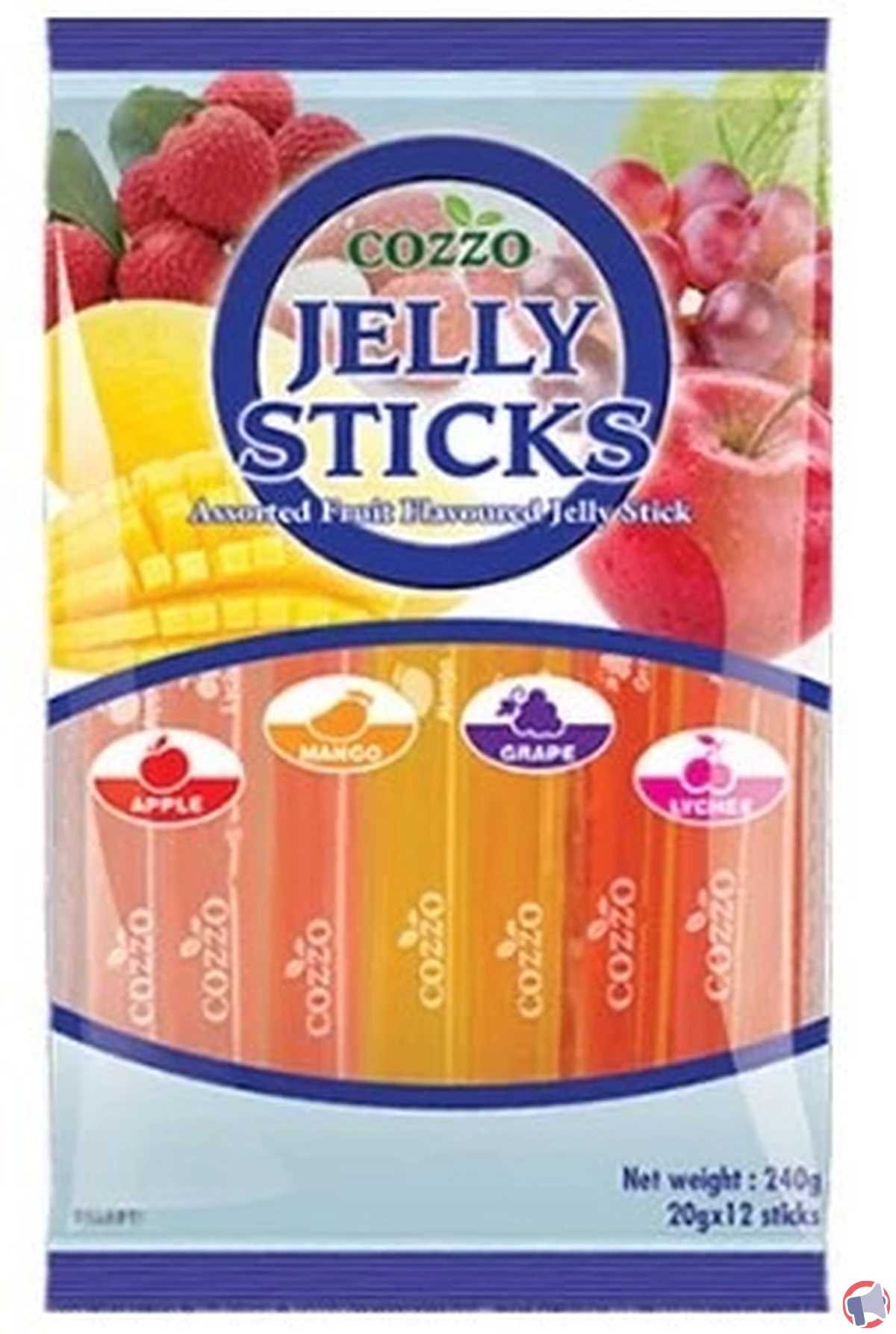 Rappel du produit Cozzo Jelly Stick Mix Fruits 240g : informations et recommandations