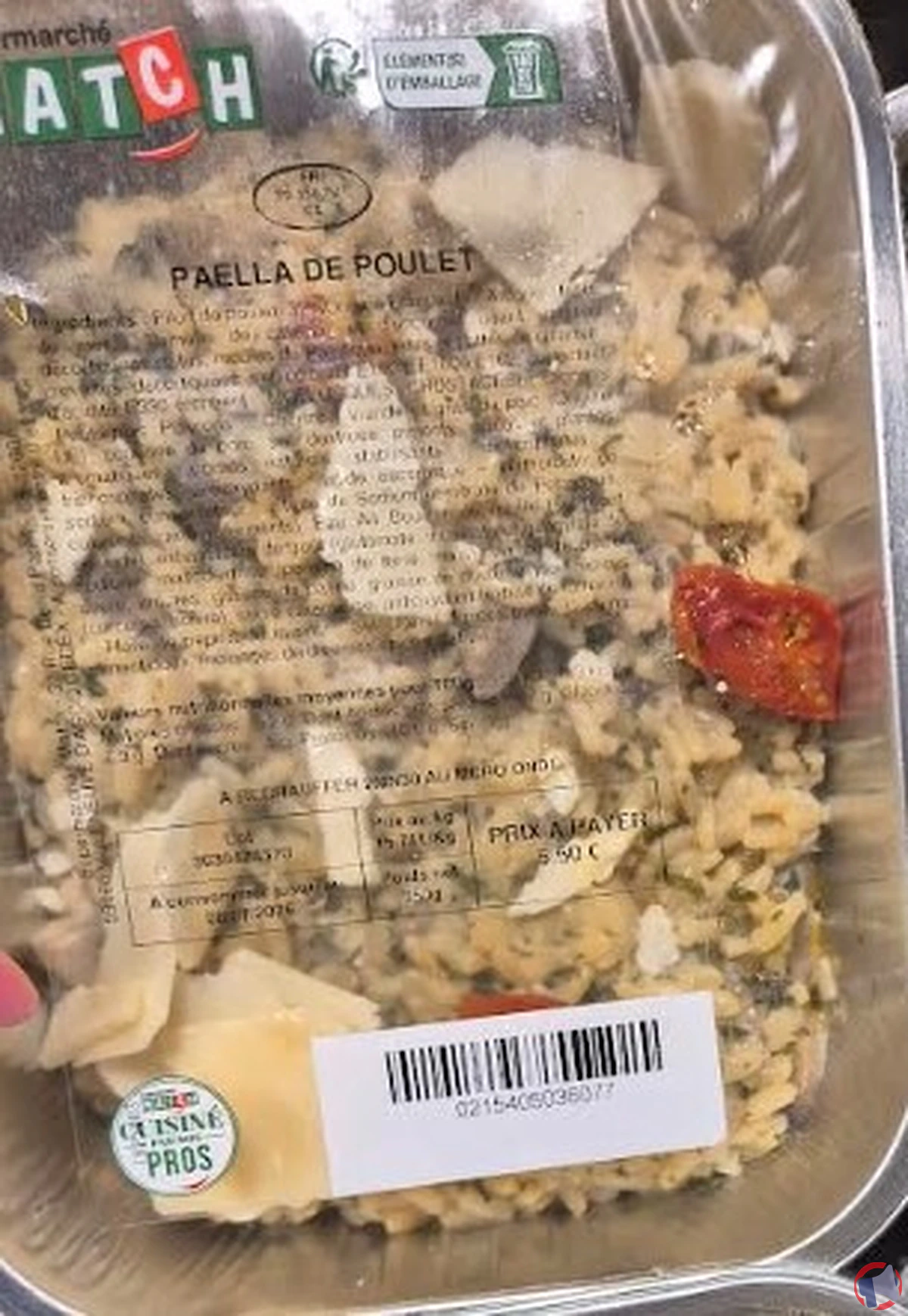 Rappel produits : risque de présence de corps étrangers dans un cpnp risotto aux champignons