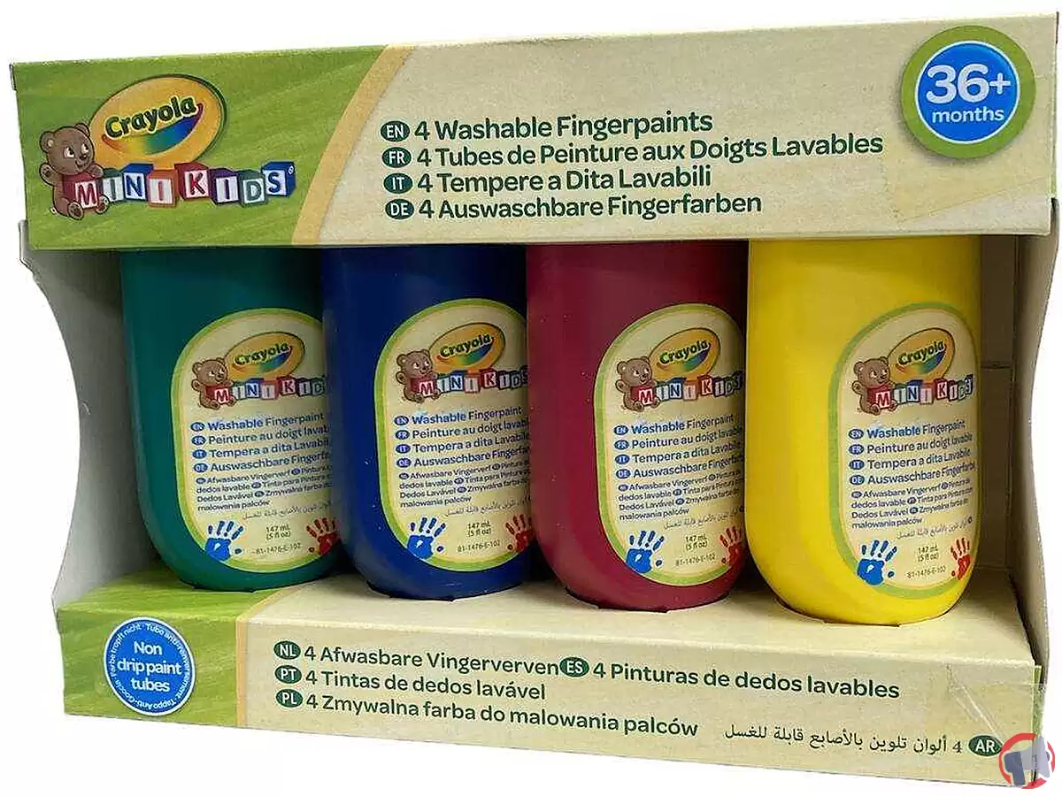 Rappel de produit : les 4 tubes de peinture aux doigts lavables de la marque Crayola Mini Kids