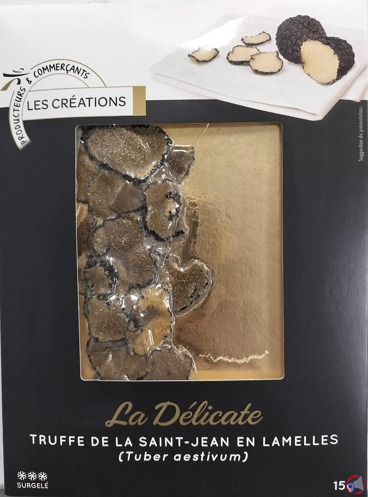 Rappel de produit : Truffe de la Saint-Jean en lamelles surgelée de la marque Les créations - Intermarché