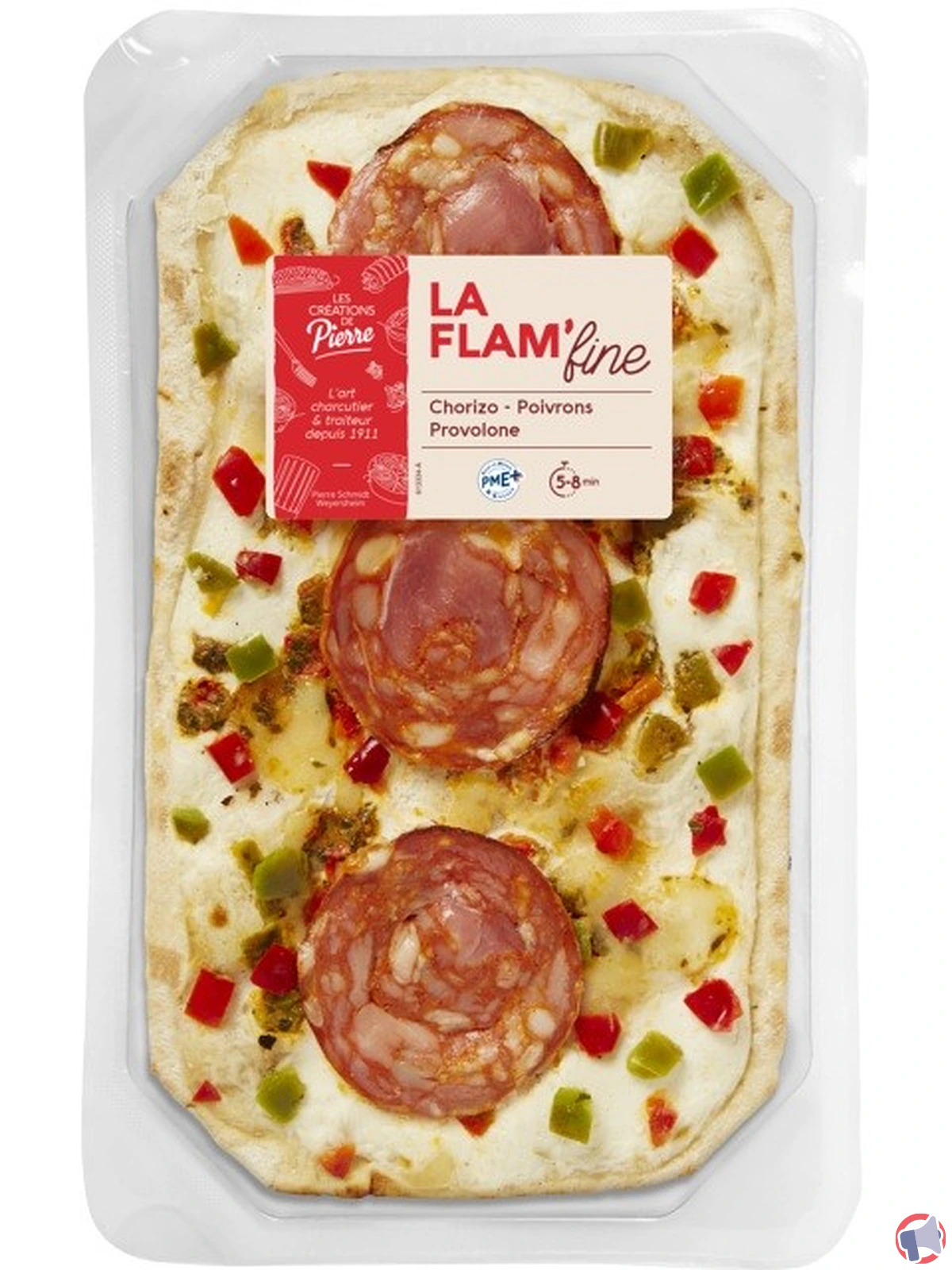 Rappel produit : creations pierre flam « flam’fine » chorizo et poivrons