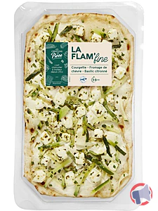 Rappel produit La flam'fine Courgette - Fromage de chèvre - Basilic citronné Les créations de Pierre