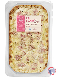 Rappel produit La flam'fine Jambon Emmental Origan Les créations de Pierre