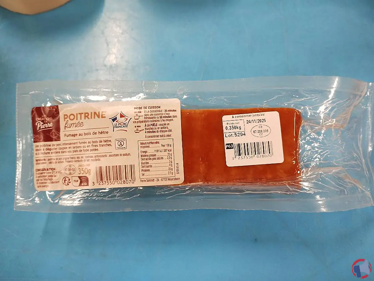 Rappel : poitrine fumée 350 g « créations pierre » (risque sanitaire) : ce qu’il faut faire