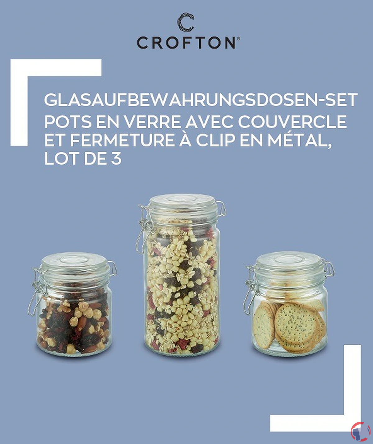 Rappel de produits : bocaux en verre Crofton pour risque de bris de verre