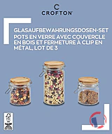 Rappel produit POTS EN VERRE AVEC COUVERCLE EN BOIS ET FERMETURE À CLIP EN MÉTAL, LOT DE 3 & POTS EN VERRE AVEC COUVERCLE ET FERMETURE À CLIP EN MÉTAL, LOT DE 3 CROFTON (photo numéro 2)